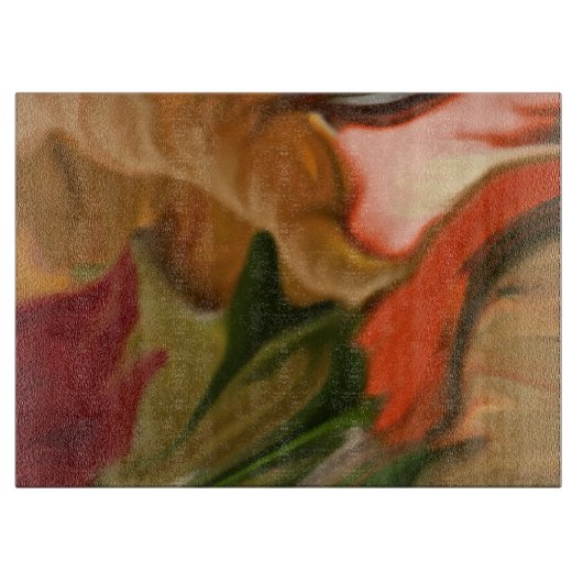 Abstracte kunst van Cornucopia Snijplank (Voorkant)