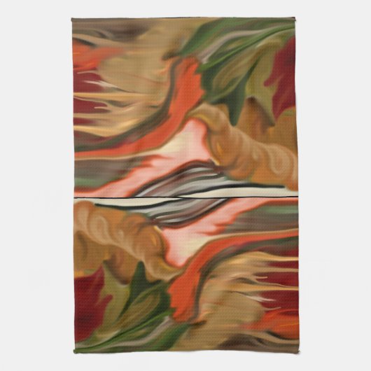 Abstracte kunst van Cornucopia Theedoek (Verticaal)