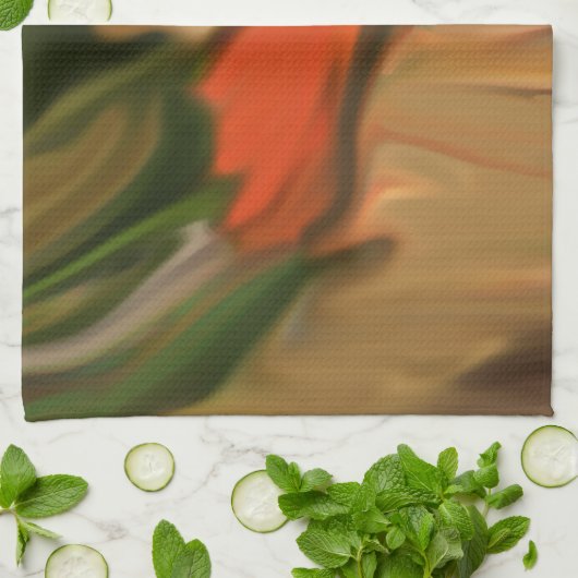 Abstracte kunst van Cornucopia Theedoek (Gevouwen)