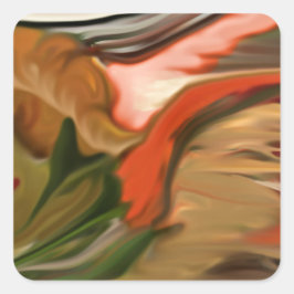 Abstracte kunst van Cornucopia Vierkante Sticker