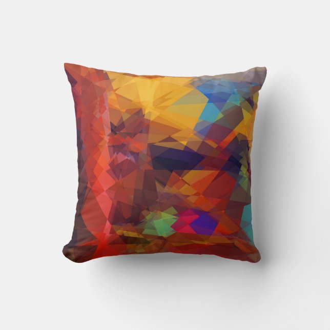 Abstracte kunst van Cubisme | Modern geometrisch p Kussen (Voorkant)