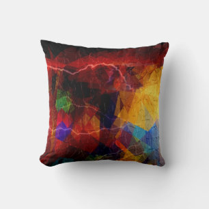 Abstracte kunst van Cubisme Retro Geometric Patt Kussen