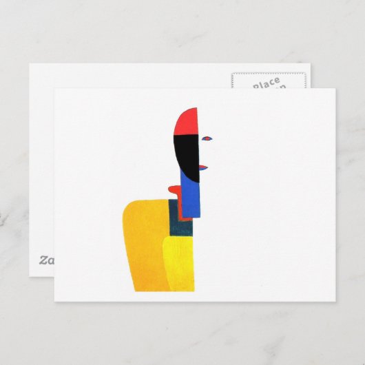 Abstracte kunst van damestorso briefkaart (Voorkant / Achterkant)