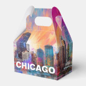 Abstracte Kunst van de Chicago Skyline Bedankdoosjes (Voorkant Zijde)