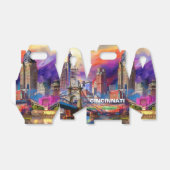 Abstracte Kunst van de Cincinnati Skyline Bedankdoosjes (Uitgevouwen)