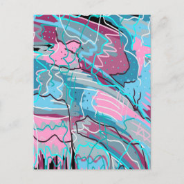 Abstracte kunst van de lenteswatt briefkaart
