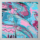 Abstracte kunst van de lenteswatt poster (Voorkant)