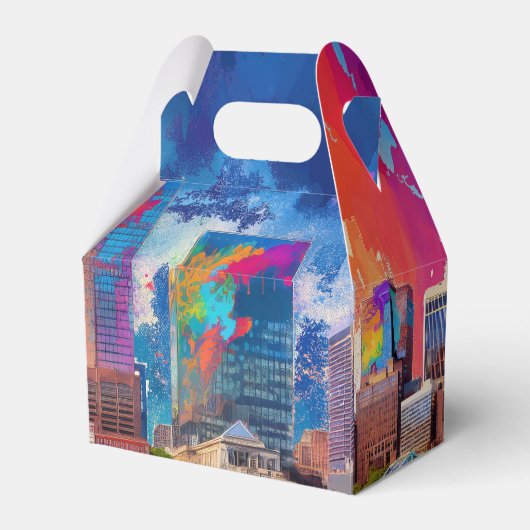 Abstracte Kunst van de Louisville Skyline Bedankdoosjes (Achterkant)