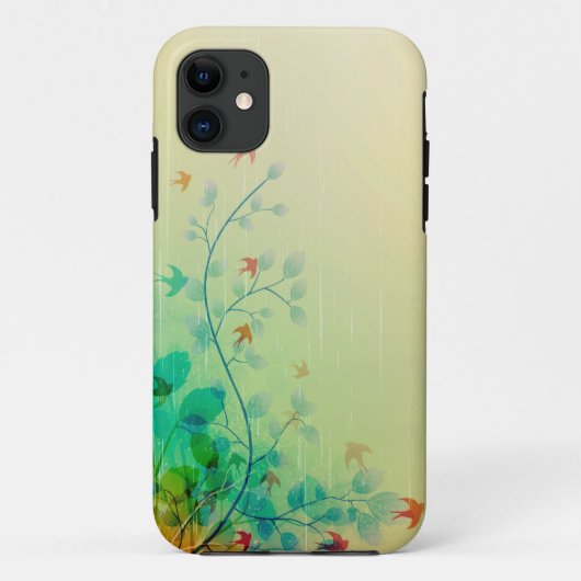 Abstracte kunst van de moderne lente Case-Mate iPhone case (Achterkant)