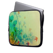 Abstracte kunst van de moderne lente laptop sleeve (Voorkant Links)