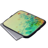 Abstracte kunst van de moderne lente laptop sleeve (Voorkant onderkant)