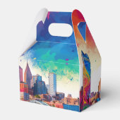 Abstracte Kunst van de Nashville Skyline Bedankdoosjes (Achterkant)
