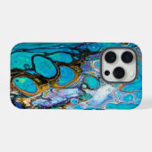 Abstracte kunst van de rivier de Turquoise, water  iPhone Hoesje (Achterkant horizontaal)