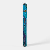 Abstracte kunst van de rivier de Turquoise, water  iPhone Hoesje (Rechterkant)