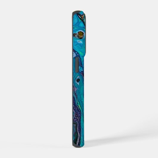 Abstracte kunst van de rivier de Turquoise, water  iPhone Hoesje (Rechterkant)