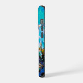 Abstracte kunst van de rivier de Turquoise, water  iPhone Hoesje (Linkerkant)