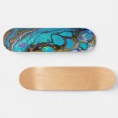 Abstracte kunst van de rivier de Turquoise, water  Persoonlijk Skateboard (Horizontaal)