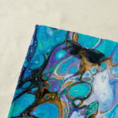 Abstracte kunst van de rivier de Turquoise, water  Strandlaken (In situ)