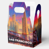 Abstracte Kunst van de San Francisco Skyline Bedankdoosjes (Geopend)