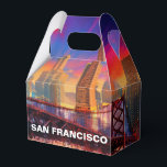 Abstracte Kunst van de San Francisco Skyline Bedankdoosjes<br><div class="desc">Voeg een moderne touch toe aan uw evenement met deze favorietendoos met abstracte San Francisco skyline kunst. Perfect voor bruiloften,  feesten of zakelijke geschenken.</div>