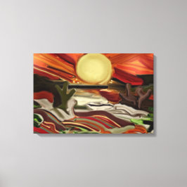 Abstracte kunst van de Zuidwestelijke Skies Canvas Afdruk