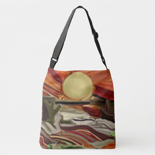 Abstracte kunst van de Zuidwestelijke Skies Crossbody Tas (Achterkant)