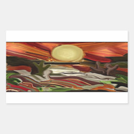 Abstracte kunst van de Zuidwestelijke Skies Rechthoekige Sticker