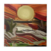 Abstracte kunst van de Zuidwestelijke Skies Tegeltje (Voorkant)