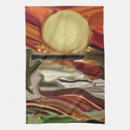 Abstracte kunst van de Zuidwestelijke Skies Theedoek