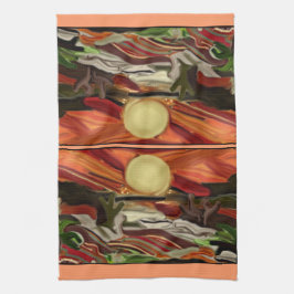 Abstracte kunst van de Zuidwestelijke Skies Theedoek