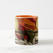 Abstracte kunst van de Zuidwestelijke Skies Tweekleurige Koffiemok (Center)