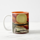 Abstracte kunst van de Zuidwestelijke Skies Tweekleurige Koffiemok (Links)