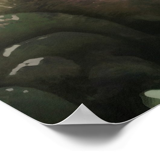 Abstracte kunst van een passievloer poster (Hoek)