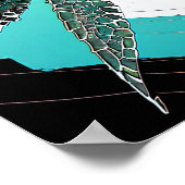 Abstracte kunst van een schildpad poster (Hoek)