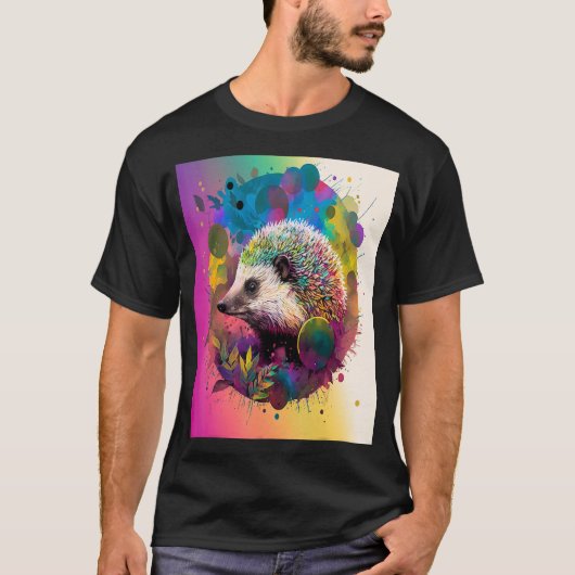 Abstracte kunst van Egel T-shirt (Voorkant)