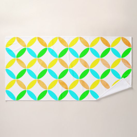 Abstracte kunst van Ellipse Pattern Badhanddoek (Badhanddoek)