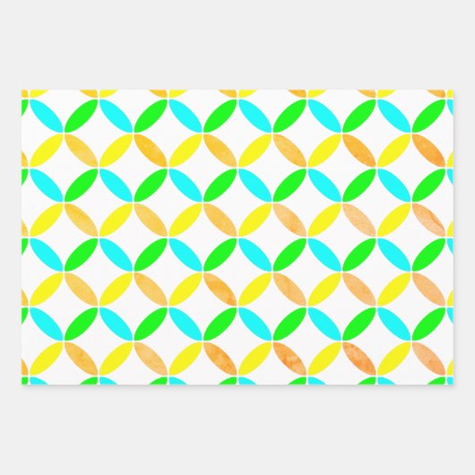 Abstracte kunst van Ellipse Pattern Inpakpapier Vel (Voorkant)