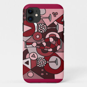 Abstracte kunst van Fabulous Wine Carafe en Glasse Case-Mate iPhone Case