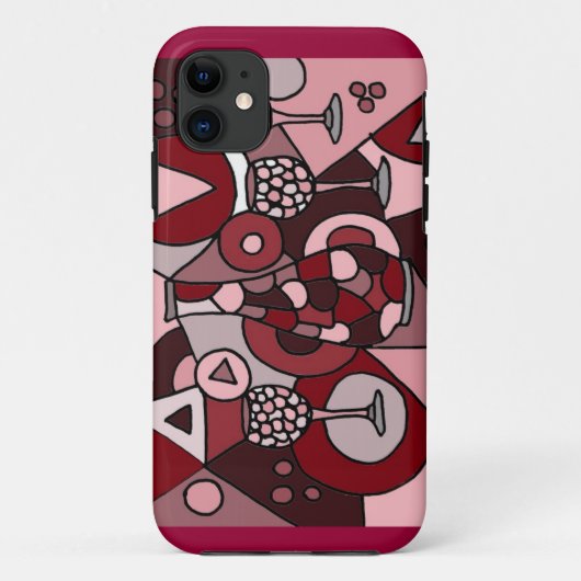 Abstracte kunst van Fabulous Wine Carafe en Glasse Case-Mate iPhone Case (Achterkant)
