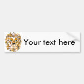Abstracte kunst van Fun Artsy Lion Bumpersticker (Voorkant)