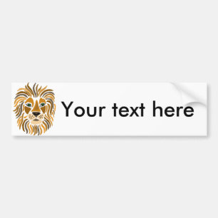 Abstracte kunst van Fun Artsy Lion Bumpersticker