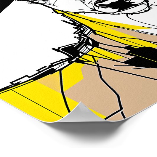 Abstracte kunst van herten poster (Hoek)