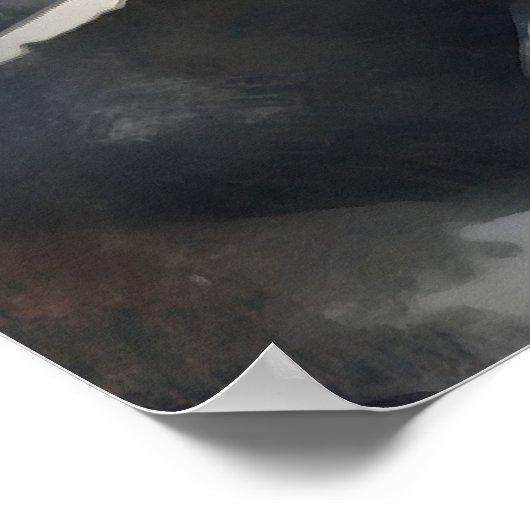 Abstracte kunst van het dorp Kayakoy Poster (Hoek)