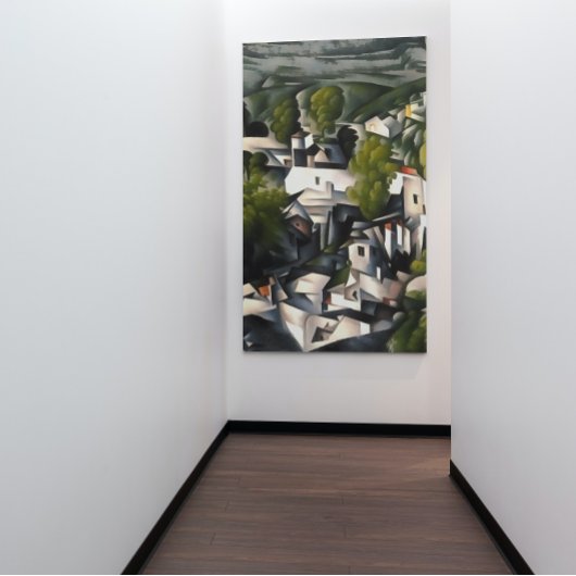 Abstracte kunst van het dorp Kayakoy Poster