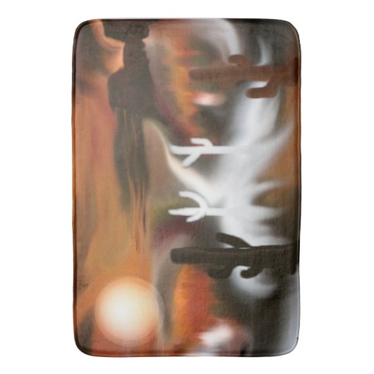 Abstracte kunst van het zuidwesten badmat (Voorkant Verticaal)