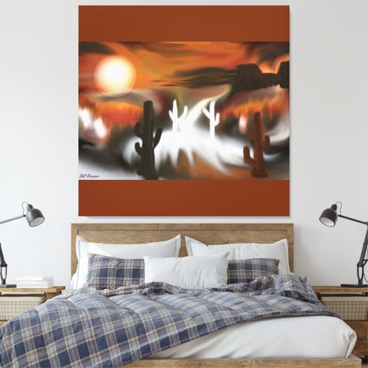 Abstracte kunst van het zuidwesten canvas afdruk (Insitu (Slaapkamer))