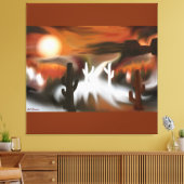Abstracte kunst van het zuidwesten canvas afdruk (Insitu (Woonkamer))