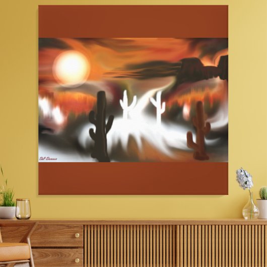 Abstracte kunst van het zuidwesten canvas afdruk (Insitu (Woonkamer))