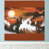 Abstracte kunst van het zuidwesten canvas afdruk (Insitu (Houten vloer))