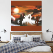 Abstracte kunst van het zuidwesten canvas afdruk (Insitu (Slaapkamer))